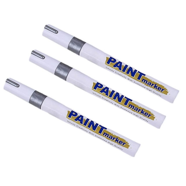 CHOK 3 Pcs Stylos de Retouche Automobile Marqueurs Industriels Étanches Métal