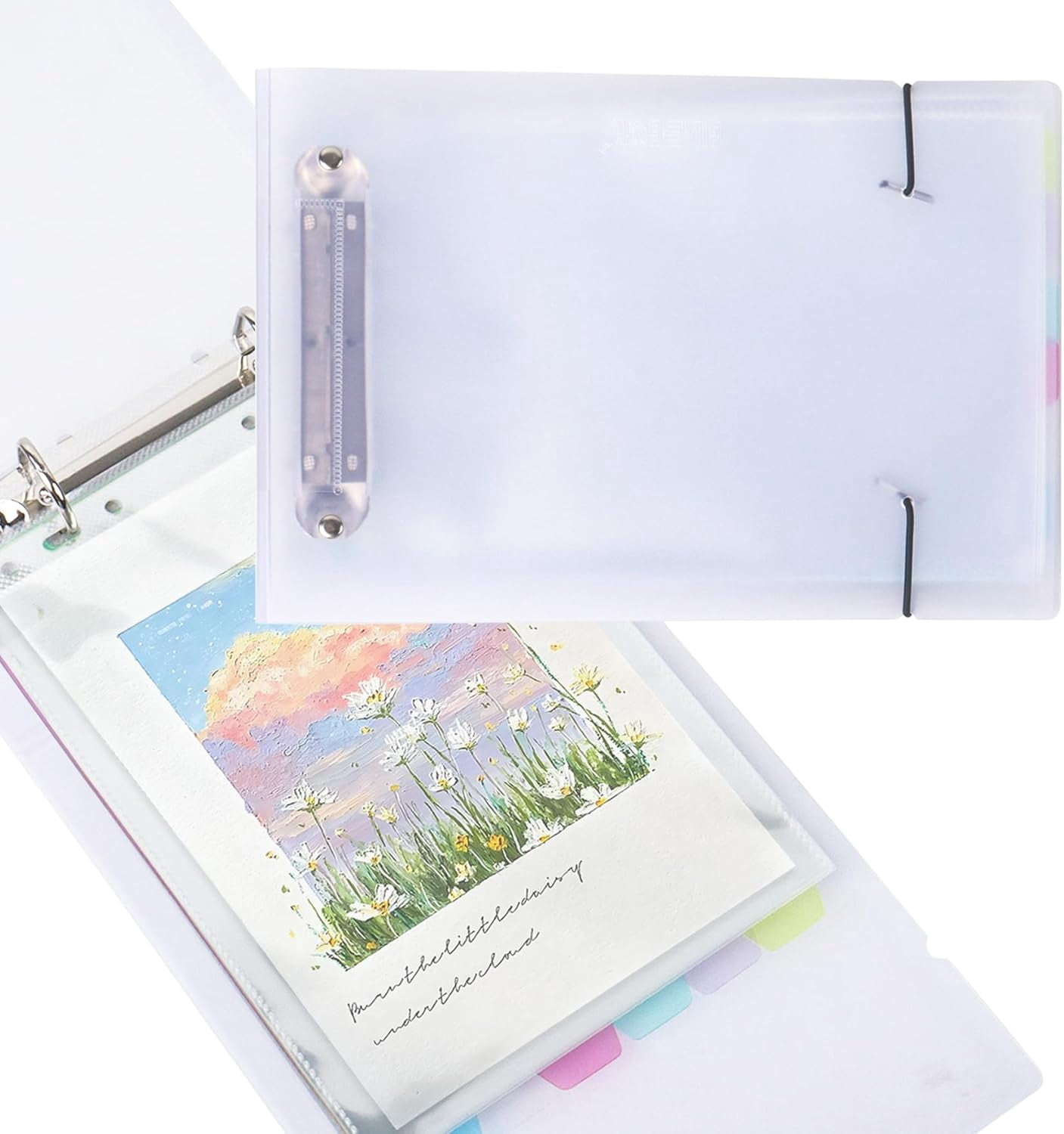 Greeting Card Organizer Binder, A5 2 Ring Binder Album Holds 50+ Pages, Greeting Cards Birthday, Wedding, Christmas Card(8.3 x 6.1 Inch)