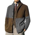 thumbnail image 1 of Qertyioot Hauts pour Hommes Mode Veste Décontractée Extérieur Manches Longues Manteau Chaud, 1 of 3