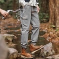 thumbnail image 2 of Xcmzpl Pantalon Cargo Grande Taille pour Homme Doublé en Molleton, Pantalon de Jogging Chaud Uni pour l'Hiver, Randonnée, Bas Resserré, Voyage en Plein Air, Pantalon de Survêtement avec Poche, 2 of 9