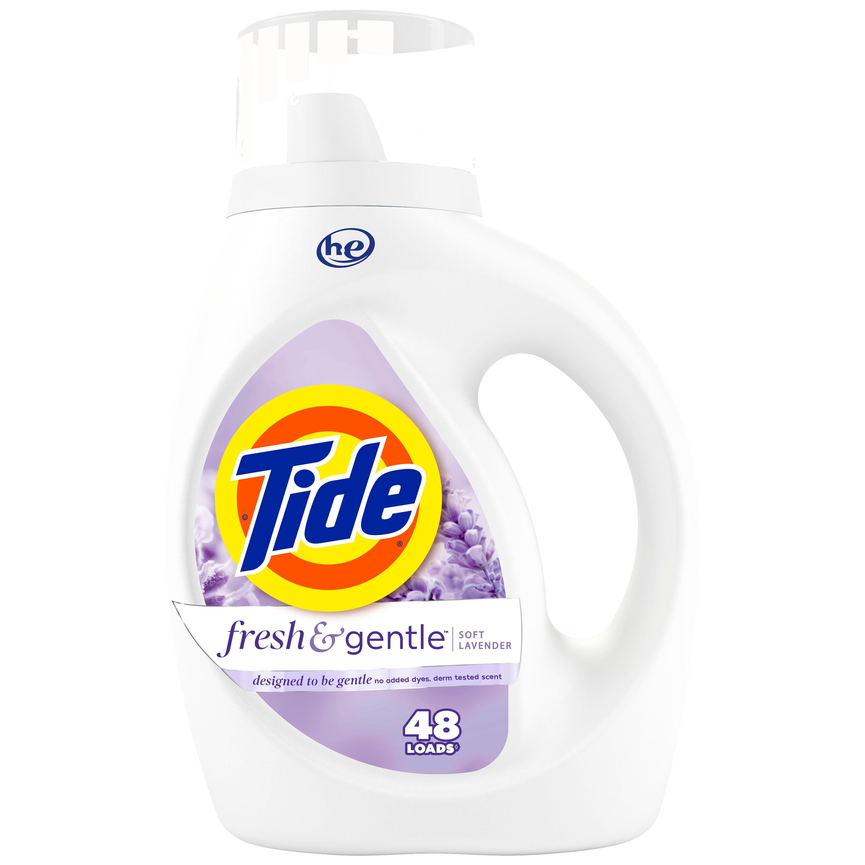 Tide Zero Liquid Laundry Detergent, Soft Lavender Scent, CleanScent Technology, 1.86 Litres, 48 Wash Loads