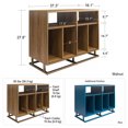thumbnail image 3 of Novogratz Regal Double Wide Record Station, Walnut, 3 of 9