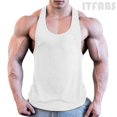 thumbnail image 5 of Mens Bodybuilding Stringer Tank Top Y-Back Gym Workout Sports Vest Shirt Clothes, 5 of 5