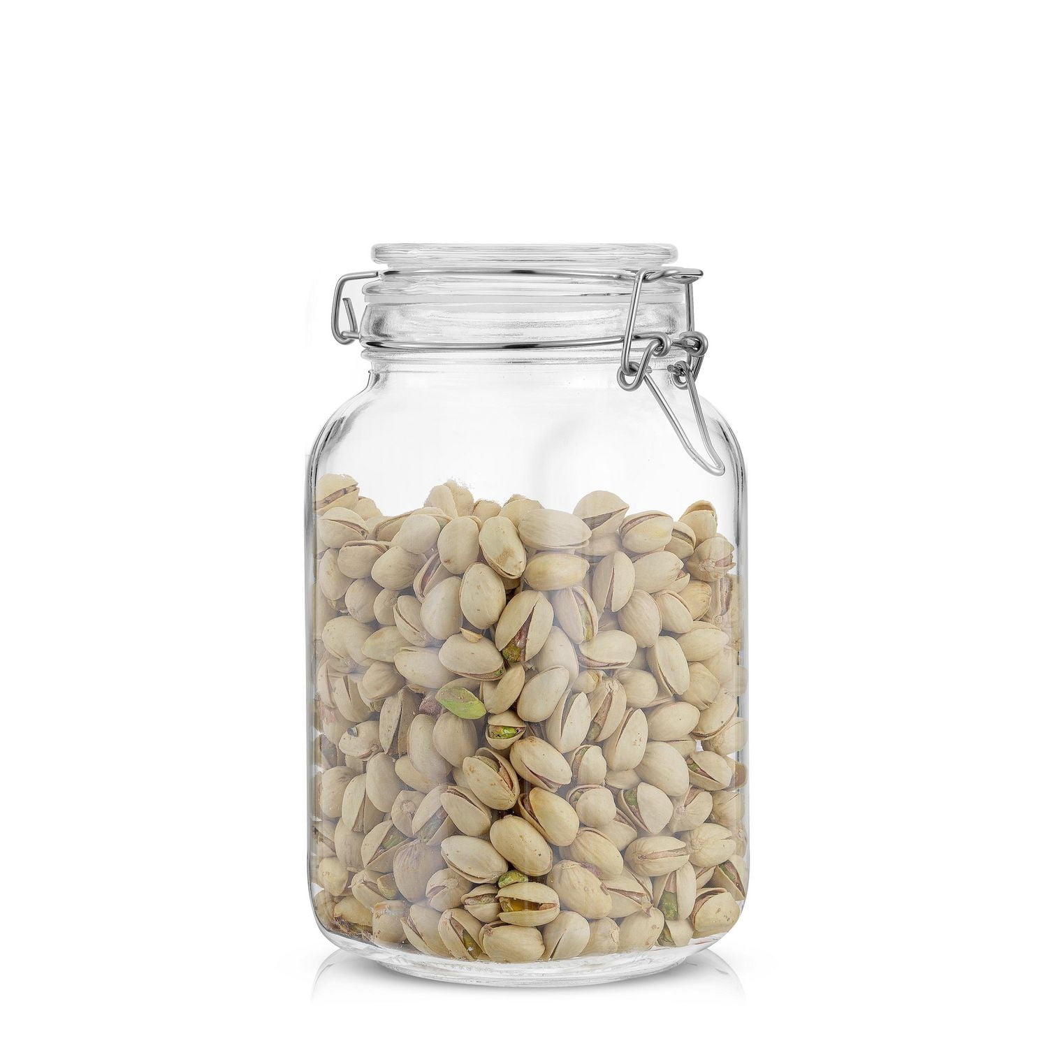 Pots de Rangement Hermétiques en Verre avec Couvercles en Silicone - 50 oz - Ensemble de 3