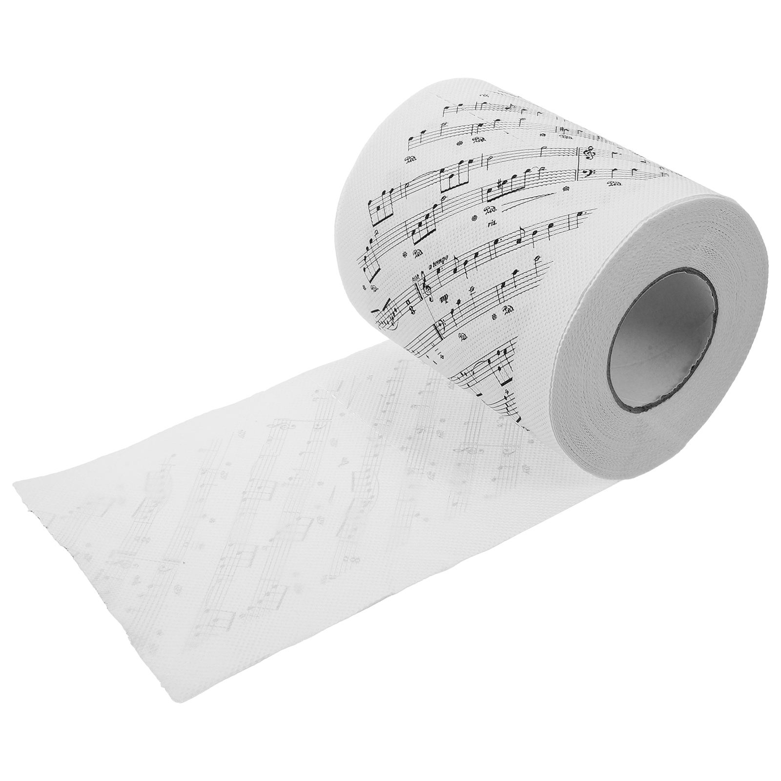 Raindrops 1 Roll Toilet Paper with Music Notes White for Hygiene and Decoration