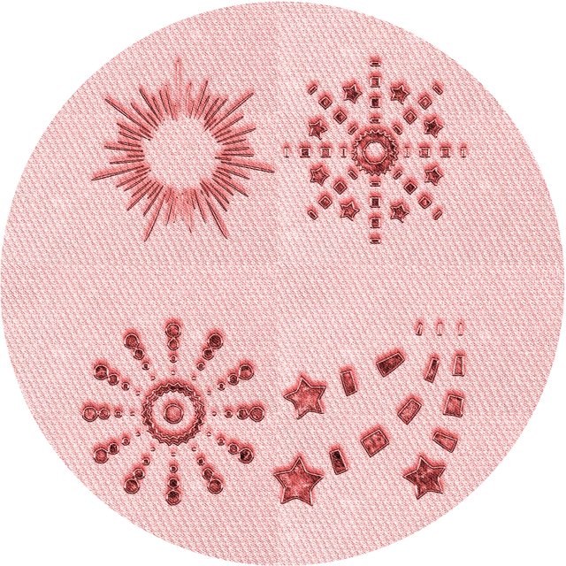 Ahgly Company Machine Washable Indoor Round Transitional Pastel Red Pink Area Rugs, 3' Round