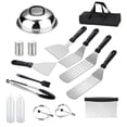 thumbnail image 1 of PVCS Griddle Accessories Kit 16PCS Flat Top Grilling Tools Set Stainless Steel Grill BBQ Spatula Kit Cooking Utensils Set With Carry Bag For Outdoor Barbecue Clearance, 1 of 9