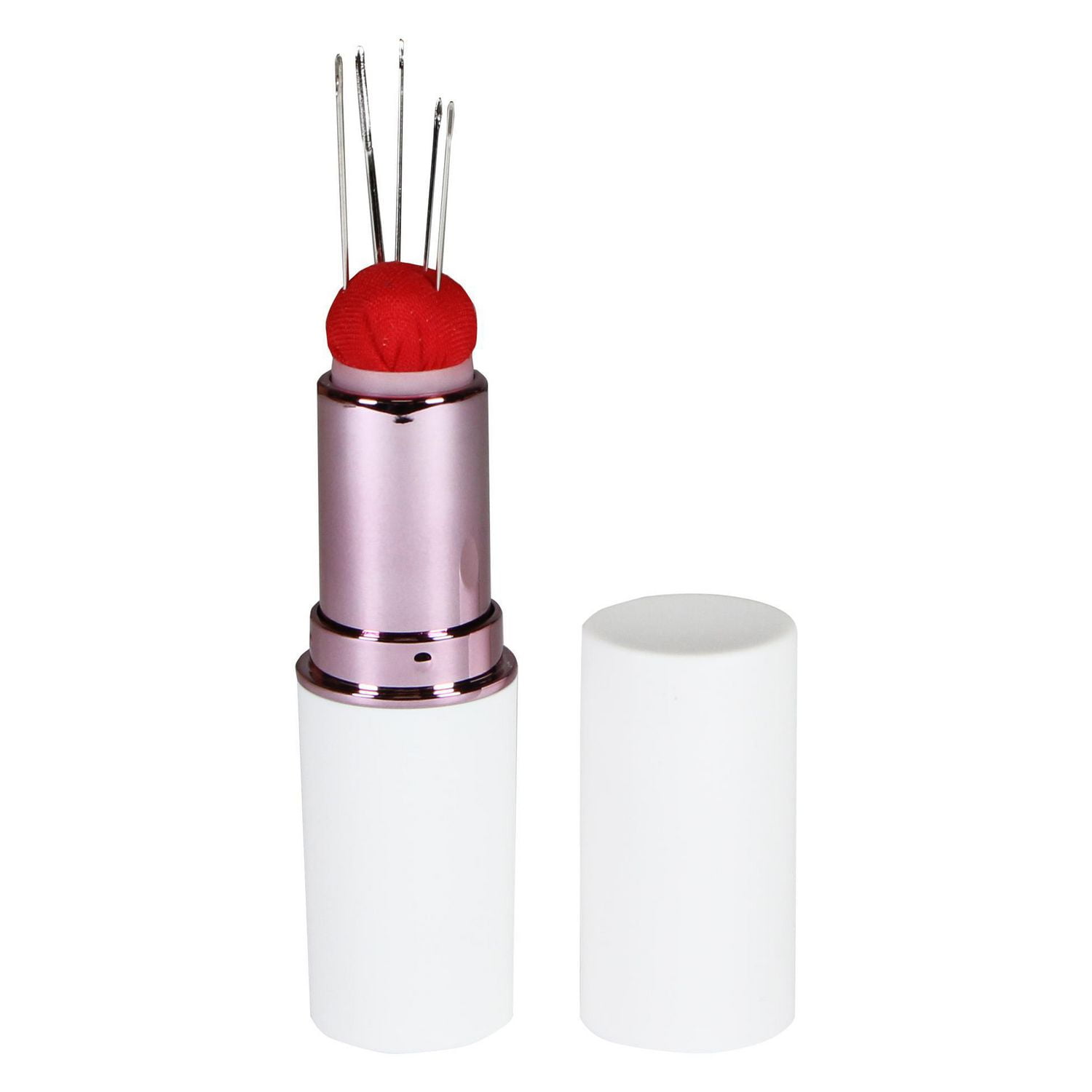 UNIQUE CREATIV Lipstick Pin Cushion with 5 Needles, 8 pcs