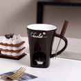 thumbnail image 4 of Cagogo under $5 Chocolate Fondue Pot, Chocolate Fondue Ceramic Pot, Cheese Melting Candle Warmer, Fondue Set with Forks, Home Dessert Melting Pot, Romantic Dinner Fondue Set, 4 of 6