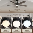 thumbnail image 2 of Vagizm Ceiling Fan with Light Remote: 52 inch Modern Bedroom Fans with Dimmable Tri-Color Temperature LED - Quiet Reversible DC Motor - Indoor Outdoor Paito Use, 2 of 7