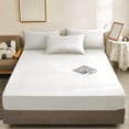 thumbnail image 4 of Qiopertar Fitted Sheet, Non-Slip Double Bed Fitted Sheet with All-Inclusive Elastic Pocket, Soft Fiber Bed Cover for Mattress Protection, 4 of 6