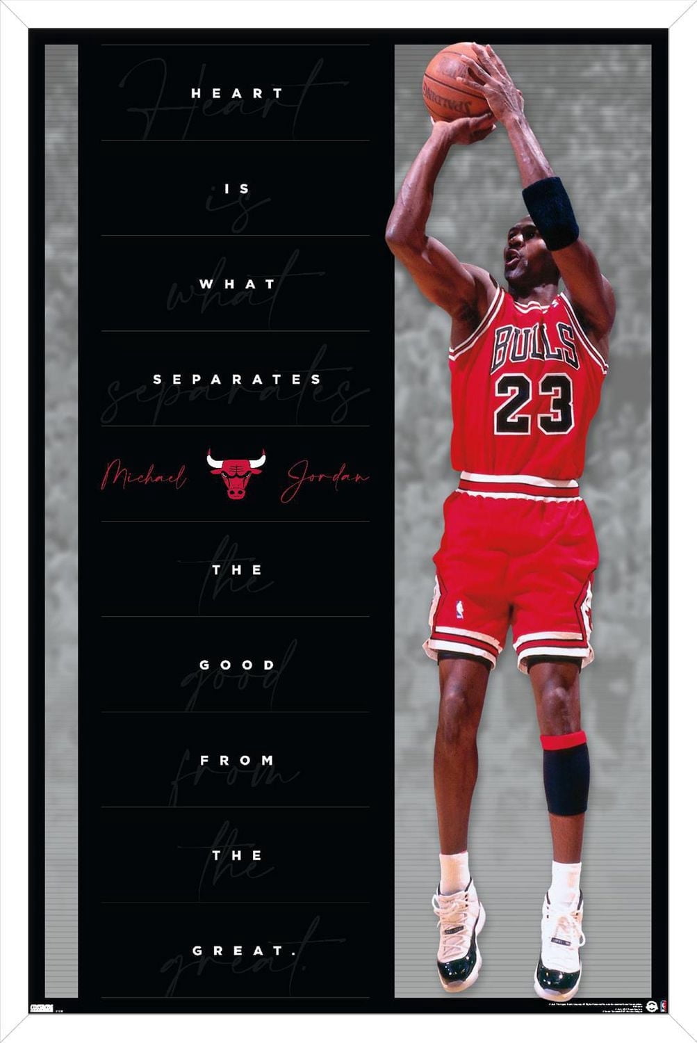 Michael Jordan - Heart Wall Poster, 22.375" x 34"