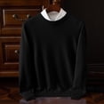 thumbnail image 2 of cfhntfmh Sweaters for Men Soft Crewneck Basic Thermal Shirts Comfy Long Sleeve Knitted Pullover Sweaters Fall Winter Loungewear, 2 of 6