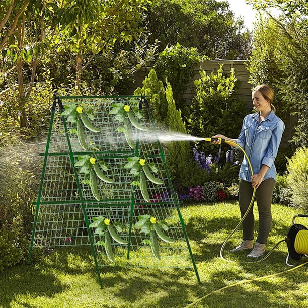 Adjustable Garden Support Frame - Foldable A-Frame Trellis for