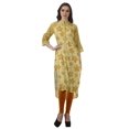 thumbnail image 3 of Moomaya Kurta d'Été en Coton Longueur Genou Imprimé Manches Retroussables Kurtis pour Femmes, 3 of 6