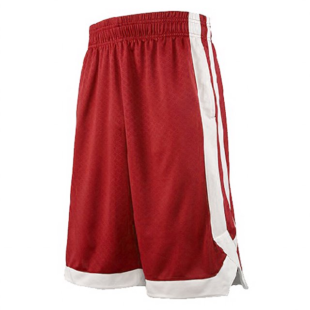 TOPTIE Short de Soccer pour Grands Garçons, Shorts de Course de 8 Pouces avec Poches-Rouge/blanc-P/ 8