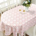 thumbnail image 1 of Modern Pink Oval for Oval Table Waterproof Table Cloths for Dining Room Indoor Outdoor Home Decorative Table Cloth-60x84in, 1 of 5