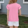 thumbnail image 3 of RXIRUCGD 2025 Vêtements d'Été pour Enfants Nouveaux T-Shirts d'Été pour Enfants Manches Raglan Manches Courtes T-Shirt Graphique Col Rond T-Shirt Filles Haut Décontracté, 3 of 5