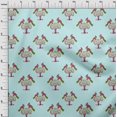 thumbnail image 3 of oneOone Cotton Cambric Fabric Bird & Tree Block Printed Craft Fabric BTY 56 Inch Wide, 3 of 4