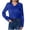 Blue Long Sleeve, variant on Nfurl Womens Satin Long Sleeve Blouses Business Casual Tops Loose Fit Solid Color V Neck Shirts 2025 Fall Clothes Going Out Top Red XL