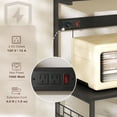 thumbnail image 4 of HOMCOM Kitchen Bakers Rack with Power Outlet, Coffee Bar, Distressed Black, 4 of 10