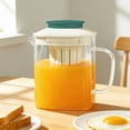 thumbnail image 1 of Borosilicate Glass Water Cup 850ml Heat Resistant with Detachable Filter Screen, Square Pitcher for Tea, Juice, Cold Beverages, Dishwasher Safe, Multiple Colors, 1 of 7