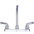 thumbnail image 4 of Dura Faucet Faucet DF-PK210C-CP Classical Series; Used For Kitchen; Single Piece 8 Inch Deck Mount; 10 Inch Hi-Rise Classical Spout; 2 Teapot Classical Handle; Chrome Plated/Plastic Body/Brass Spout, 4 of 5