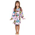 thumbnail image 1 of Up Past 8 Girls' Bathrobe Fuzzy Hooded Robe Sleepwear, 1 of 8