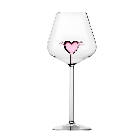 Saint-Valentin Cœur Ailé Amour Bordeaux Coupe à Vin Blanc Verre à Vin Rouge Boîte d'Articles pour Souper Romantique Fête