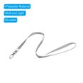 thumbnail image 4 of Unique Bargains Polyester Flat Strap Neck Lanyards with Clip Swivel Hook Grey 20 Pack, 4 of 5