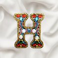 thumbnail image 2 of Christmas Letters Keychain 26 Letters Rhinestone Pendant, 2 of 8