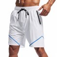 thumbnail image 3 of Styesk Mens Shorts Men Solid Color Casual Fashion With Pockets Lacing Waist Short Pants, 3 of 8