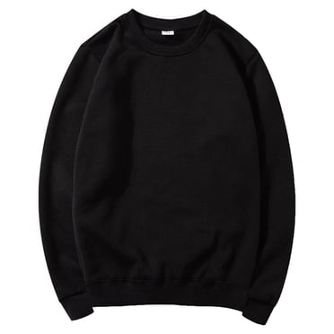 vdgthytj Chandail à Col Rond pour Homme à Manches Longues, Basique, Couleur Unie, Chandails d'Automne en Molleton, Décontracté, Ample, Chandail à Enfiler