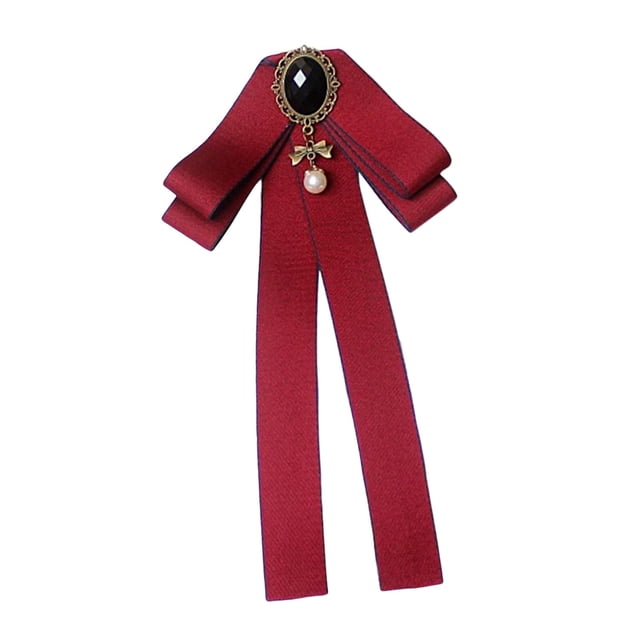 segolike Broche Nœud Papillon Épingle Col Élégant Ruban Broche Nœud Papillon Broche Cravate Rouge