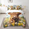 thumbnail image 2 of Erosebridal Rustic Cow Bed in a Bag Full size, Butterfly Animals Bed Set, Sunflower Decor , Reversible, 2 of 5