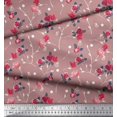 thumbnail image 3 of Soimoi Polyester Crepe Fabric Leaves, & Rose Floral Decor Fabric Printed Yard 52 Inch Wide, 3 of 3