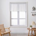 thumbnail image 1 of Innerwin Kitchen Curtains Decor Half Window Curtain Rod Pocket Simple Short Valance Semi-sheer Modern Solid Color Luxury Treatment White W:59''x H:23'', 1 of 5