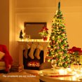 thumbnail image 4 of Gymax 6.5ft Pre-Lit Pencil Christmas Tree Traditional Indoor Decoration, 4 of 10