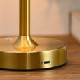thumbnail image 4 of Birdeem Dimmable Table Lamp for Bedroom, Small USB Desk Lamp with Cloth Shade, Gold Metal Base, Telescopic Height Adjustable Reading Light for Home Office Night Stand, 4 of 8