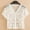 White, variant on Plus Size Cropped Open Cardigan Women's Summer Knit Top with Hollowed-Out Lace Design for Casual and Wear