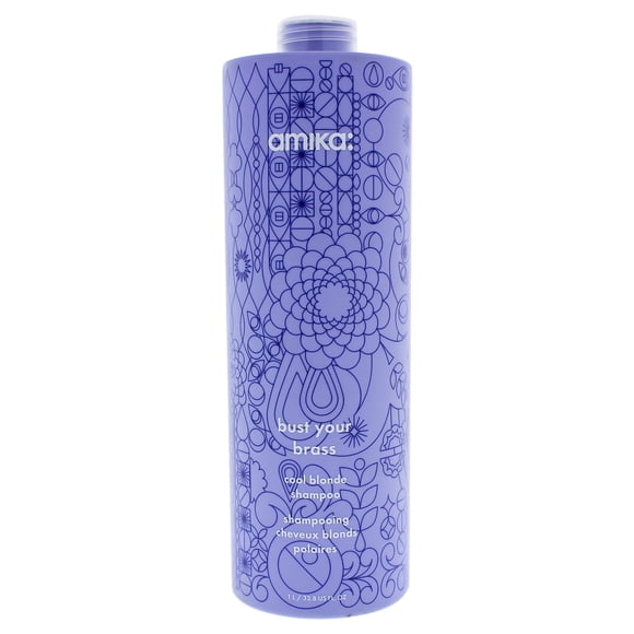 Bust Your Brass Cool Blonde Shampoo by Amika for Unisex - 33.8 oz Shampoo