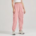 thumbnail image 2 of Timegard Womens Pants High Waisted Pants Work Office Trouser Casual Ankle Length Solid Color Pants with Pockets, 2 of 7