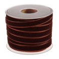 thumbnail image 1 of jifeng 20 Yard Coffee Velvet Ribbon Roll Comfortable Belt for Bowknot as described, 1 of 6