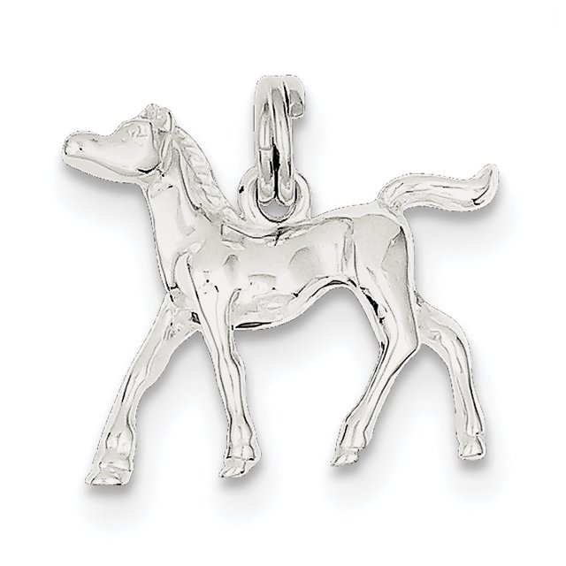 925 Sterling Silver Cheval Collier Pendentif Charme Animal Mulet Âne