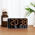 thumbnail image 1 of Yhmxh Home Decor Clearance Room Decor Living Room Decor Digital Wall Clock LED Digital Wall Clock With Large Display Alarm Clock With Digital Calendar Suitable For Living Room Bedroom Office Store, 1 of 4