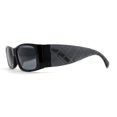 thumbnail image 5 of Womens Mod Square Rectangle Thick Temple Fashion Sunglasses All Black, 5 of 5