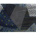 thumbnail image 4 of oneOone Georgette Viscose Midnight Blue Fabric Triangle Geometric Sewing Craft Projects Fabric Prints By Yard 42 Inch Wide, 4 of 4