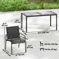 thumbnail image 3 of Outsunny Outdoor Dining Set for 6, Faux Wood Patio Table and Chairs, Black, 3 of 10