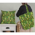 thumbnail image 5 of Soimoi Green Heavy Satin Fabric Gifts & Christmas Tree Print Fabric by the Yard 54 Inch Wide, 5 of 5