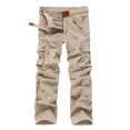 thumbnail image 2 of CEHVOM Men's Loose Multi-Pocket Washed Overalls Outdoor Casual Pants Trousers, 2 of 4